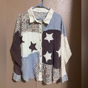 Oli & Hali Floral Button-Up Shirt